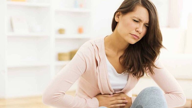 Abdominal pain, parasites in the body