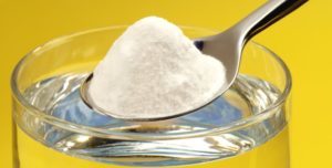 The sodium bicarbonate solution