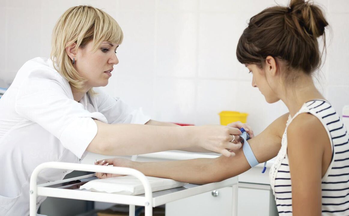Blood test for parasites