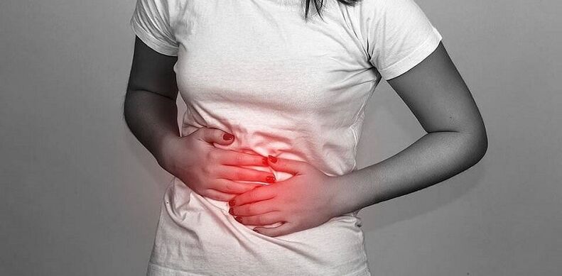 Abdominal pain is a symptom of parasites in the body